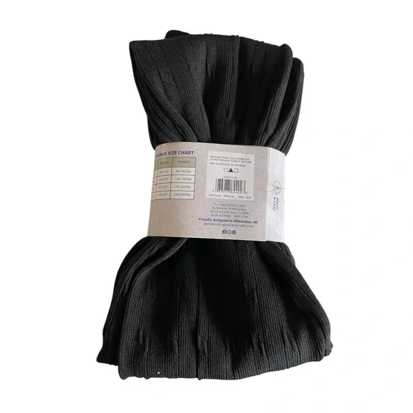 NWT Luk-ees by Muk Luks Black Fleece Lined Leggings-2x/3X - Picture 2 of 3